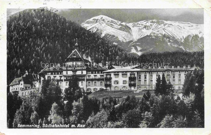 Semmering Niederoesterreich AT Suedbahnhotel mit der Rax