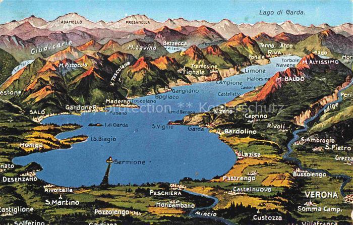 Lago di Garda IT Panoramakarte
