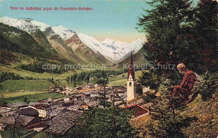 Trins Gschnitztal Innsbruck Tirol AT Panorama mit Feuerstein Gletscher