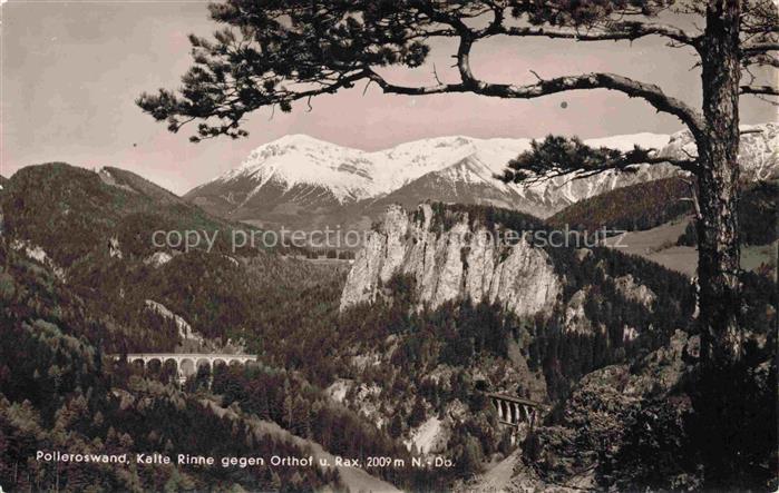 Polleroswand Rax Steiermark AT Kalte Rinne mit Orthof und Rax