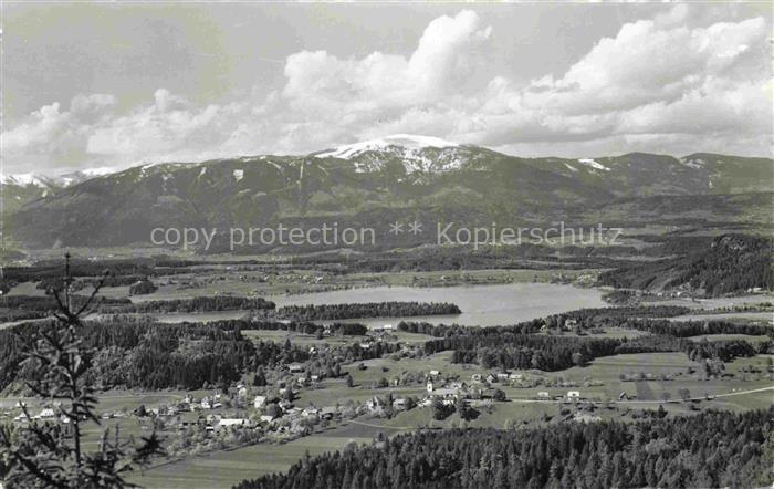 Latschach Faaker See Klagenfurt-Villach Kaernten AT mit Gerlitzen