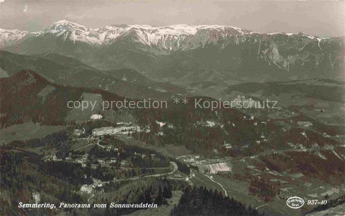 Semmering Niederoesterreich AT Panorama vom Sonnwendstein