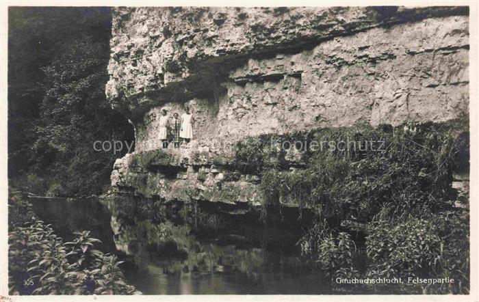Gauchachschlucht Doeggingen Braeunlingen BW Felsenpartie