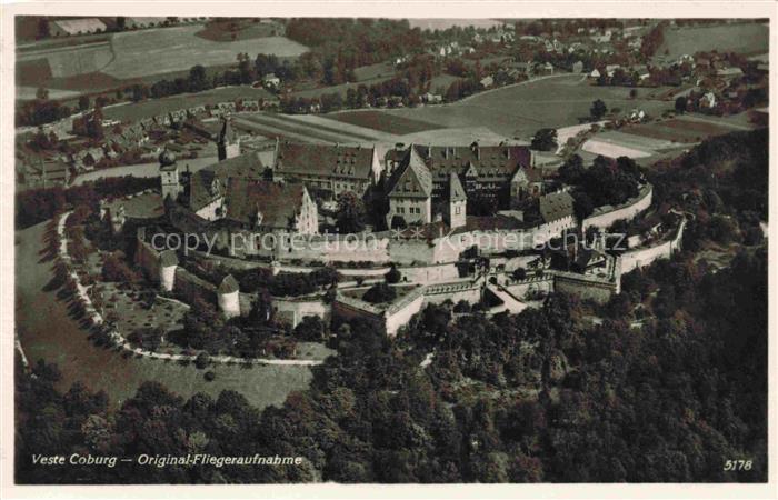Coburg Bayern Veste Coburg Fliegeraufnahme
