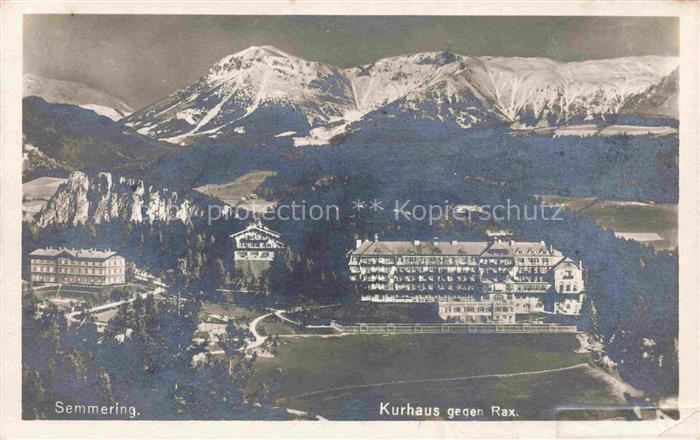Semmering Niederoesterreich AT Kurhaus mit Rax Panorama