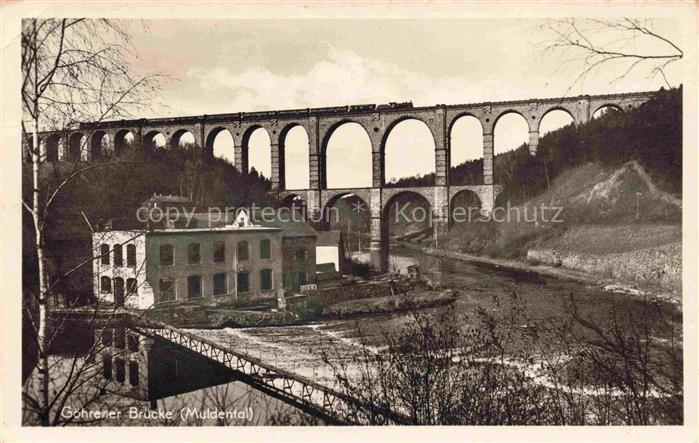 Goehrener Bruecke Wechselburg Sachsen Panorama