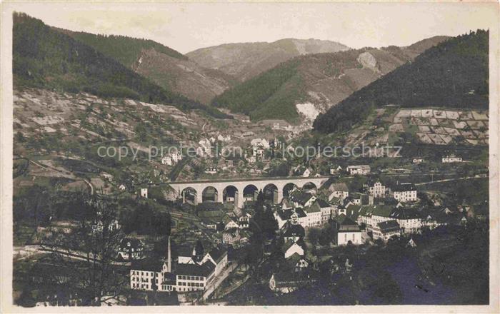 Hornberg  Schwarzwald BW Schwarzwaldbahn Blick vom Schloss ins Reichenbachtal