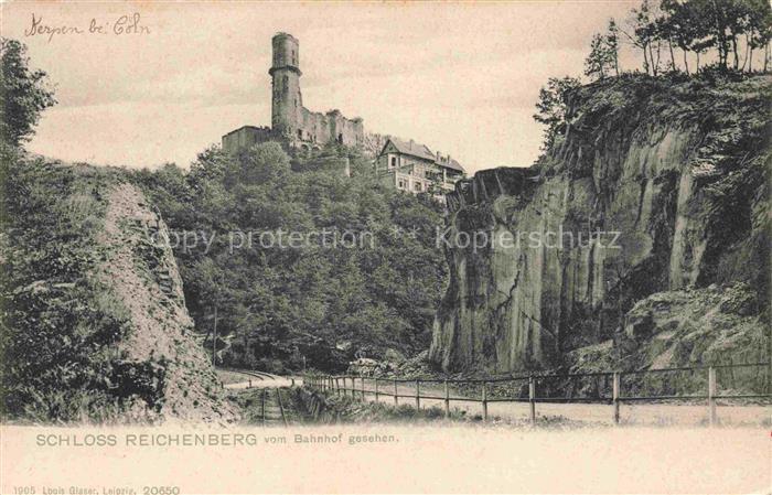 LIBEREC Reichenberg CZ Schloss Reichenberg vom Bahnhof gesehen