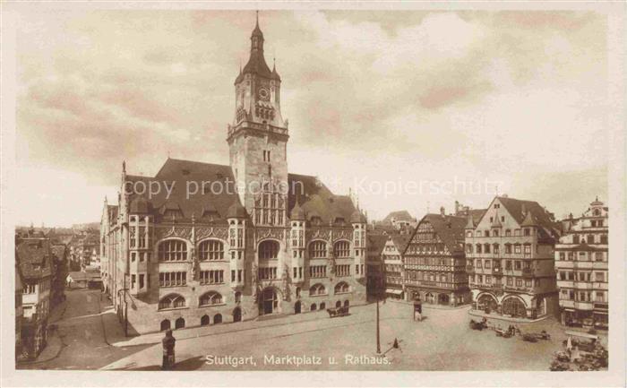 STUTTGART  CITY Marktplatz und Rathaus