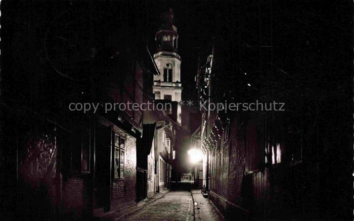 CELLE  Niedersachsen Kalandgasse bei Nacht