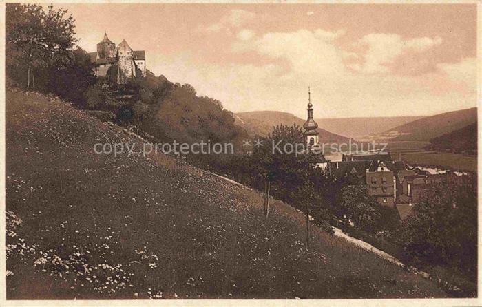 Rothenfels  Main Unterfranken Main-Spessart Bayern Burg Rothenfels