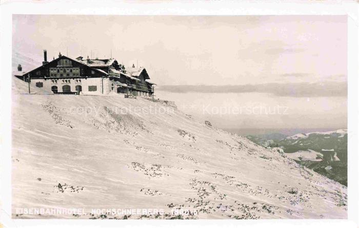 Hochschneeberg 2061m Niederoesterreich AT Eisenbahnhotel Hochschneeberg