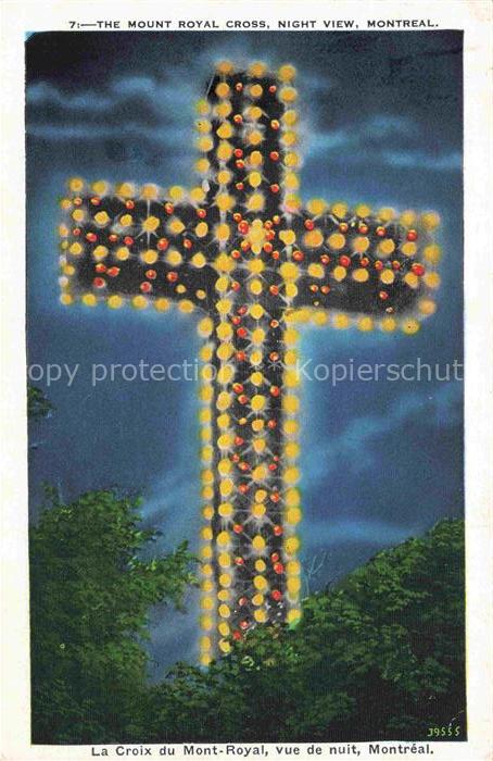 MONTREAL  QUEBEC Canada La Croix du Mont Royal Vue de nuit