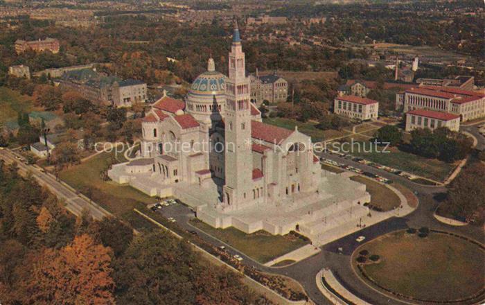 WASHINGTON  DC USA Aerial view of the National Shrine of the Immaculate Concepti