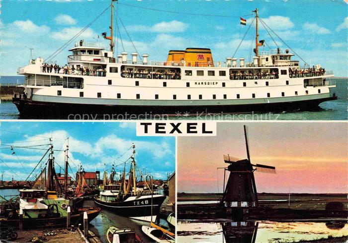 TEXEL Nordholland NL MS Marsdiep Bootshafen Windmuehle