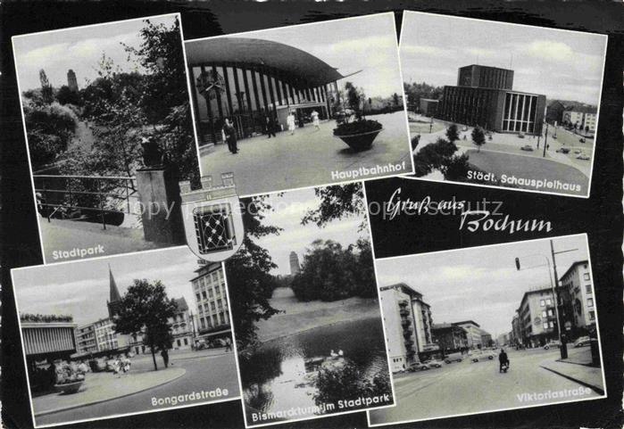 BOCHUM  CITY Stadtpark Hauptbahnhof Staedt Schauspielhaus Bongardstrasse Bismarc