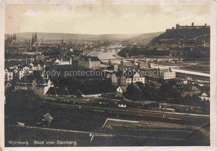 WueRZBURG Bayern Blick vom Steinberg