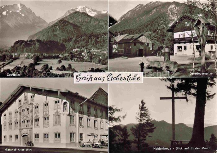 Eschenlohe Garmisch-Partenkirchen Bayern Zugspitze Osterfeuerspitze Gasthof Alte