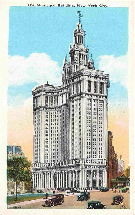 NEW YORK City USA The Municipal Building Illustration