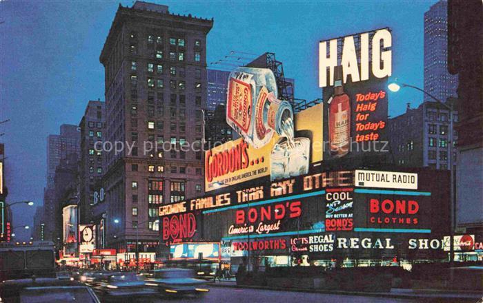 NEW YORK City USA Times Square Broadway at night