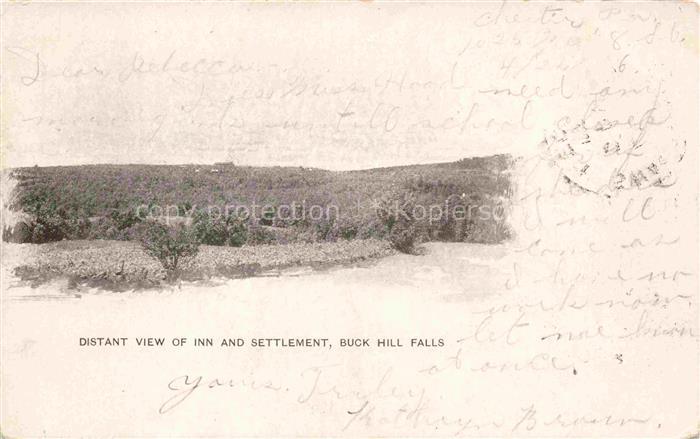 Buck Hill Falls Pennsylvania USA Distant view of Inn and Settlement