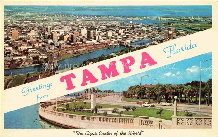 Tampa Florida USA Panorama aerial view The Cigar Center of the World Bayshore Bo