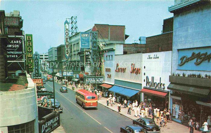 Norfolk Virginia USA Looking north down Granby Street