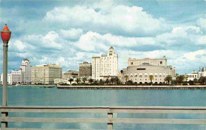 Long Beach California USA Part of the ocean-front skyling along Pike and East Se