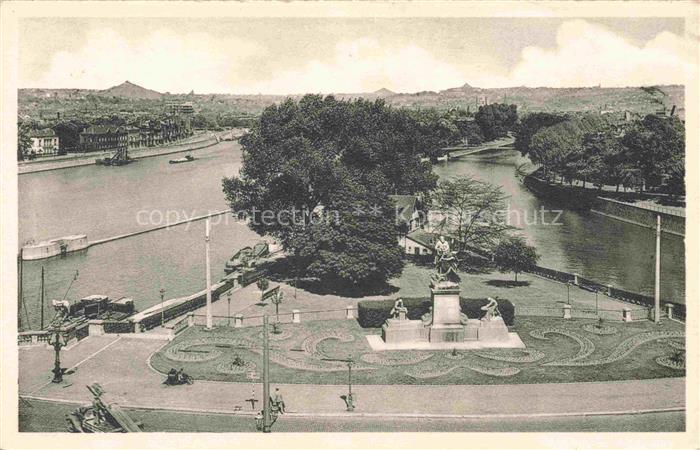 LIEGE  Luettich Luik Belgie Confluent de la Meuse et de l'Ourthe Monument