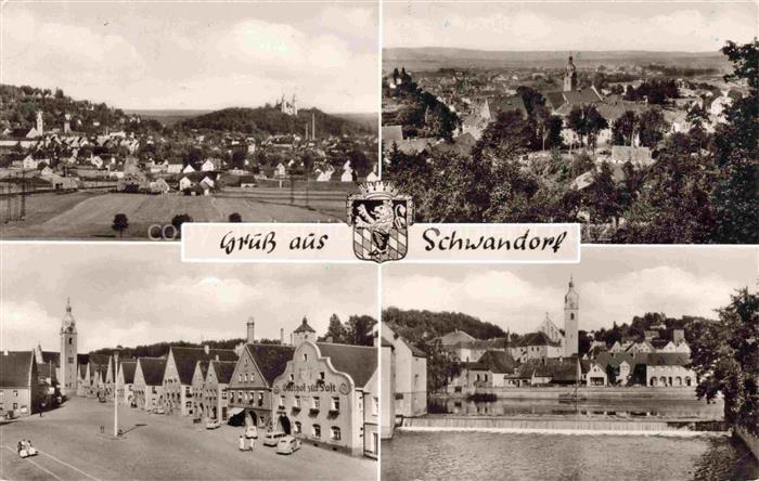Schwandorf Bayern Panorama Stadtblick Marktplatz Stauwehr
