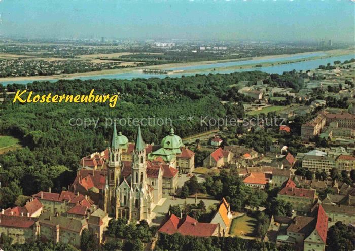 Klosterneuburg Fliegeraufnahme mit Augustiner Chorherrenstift