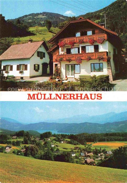 Millstatt Millstaettersee Kaernten AT Pension Muellnerhaus Panorama