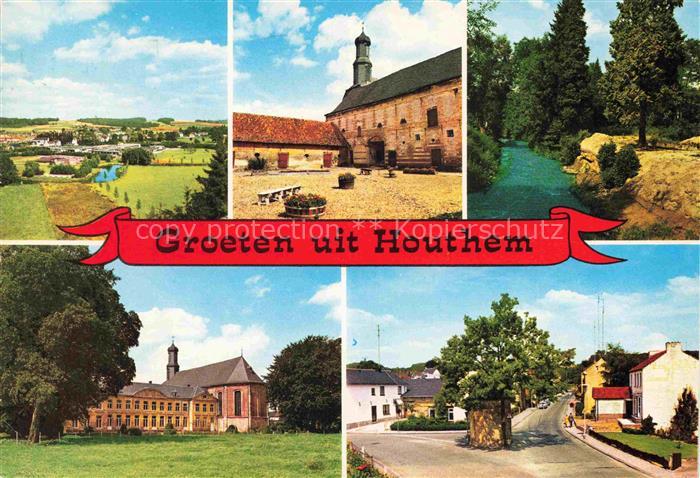Houthem-Valkenburg Limburg NL Panorama Kirche Schloss Dorfpartie