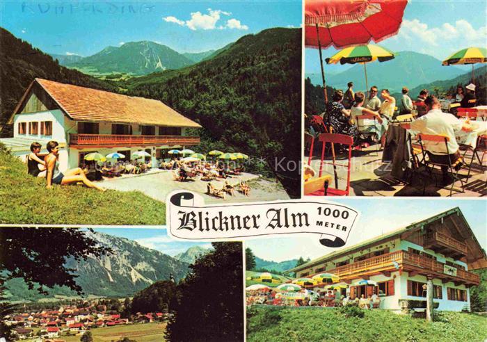 Ruhpolding Bayern Blickner Alm Terrasse Panorama