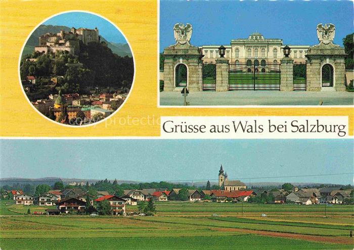 Wals-Siezenheim Salzburg AT Schloss Kiesheim Eingangstor Panorama