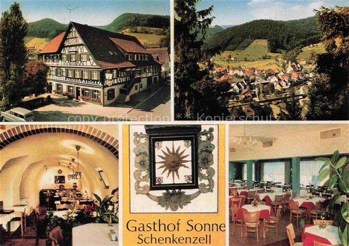 Schenkenzell Gasthof Pension zur Sonne Gastraeume Panorama