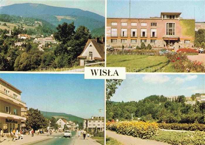 Wisla Beskidy Oberschlesien PL Fragment uzdrowiska Dom Zdrojowy Centrum Park