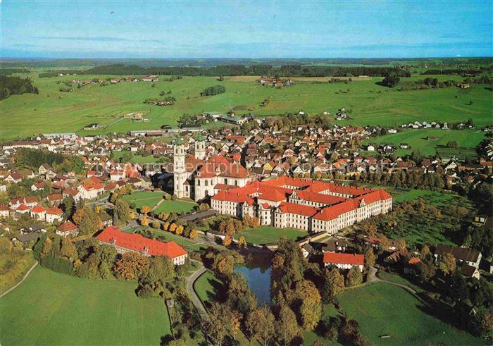 Ottobeuren Bayern Fliegeraufnahme mit Klosteranlage