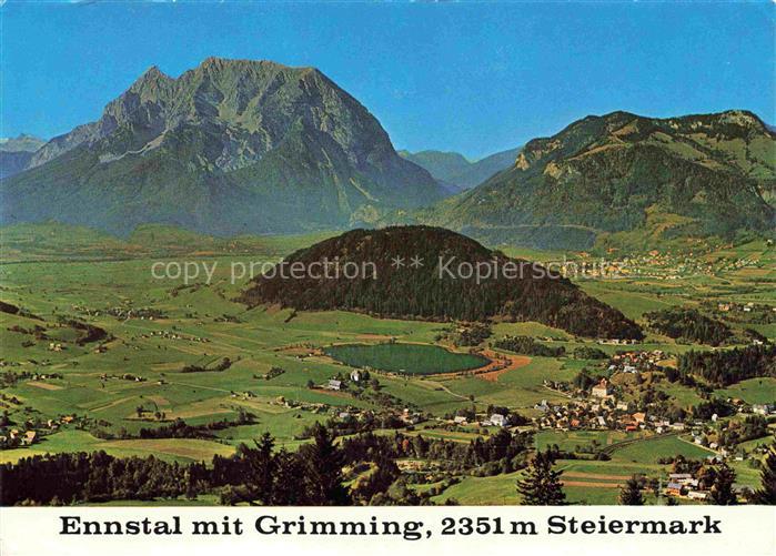 Aigen Ennstal Steiermark AT mit Putterersee und Stainach im Ennstal Fliegeraufna