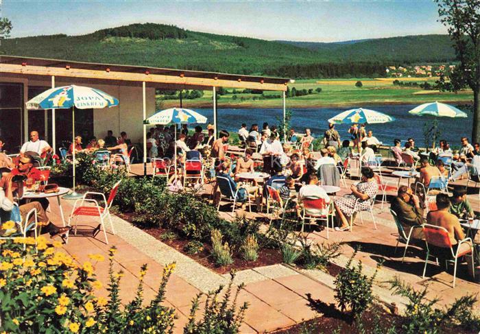 Waldmuenchen Cham Bayern Perlsee Strandbad Terrasse