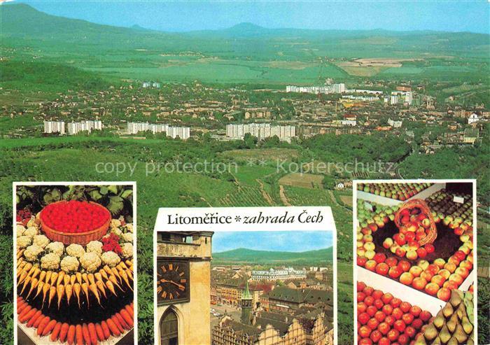 Litomerice Leitmeritz CZ Fliegeraufnahme Ceskeho stredohori Ve meste se kazdoroc