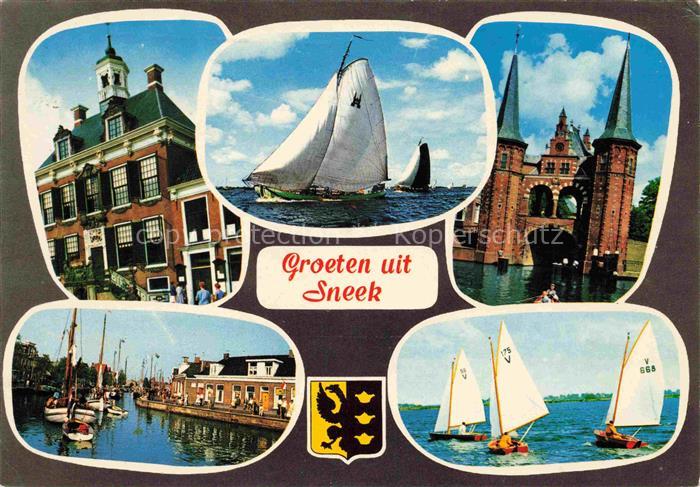 Sneek Friesland NL Hotel Segelschiffe Wasserschloss Bootshafen