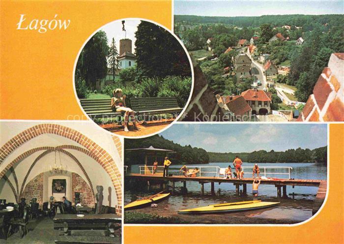 Lagow Neumark Lubuski PL Park Gewoelbekeller Ruine Bootssteg