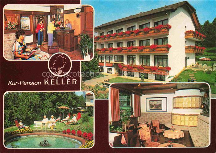 Bad Koenig Odenwald Hessen Kur Pension Keller Gastraeume Park Brunnen