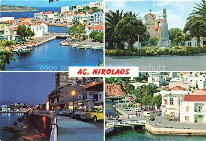 Agios Nicolaos Aghios Nicolaos Aghios Nikolaos Crete Greece Orts und Teilansicht