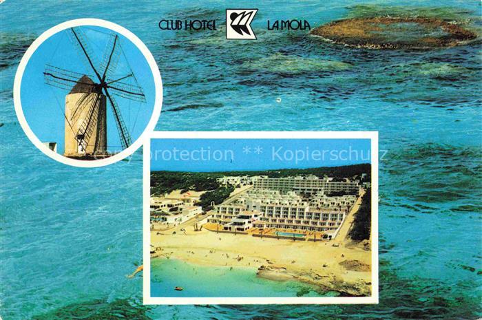 Formentera ES Windmuehle Club Hotel Lamola Fliegeraufnahme