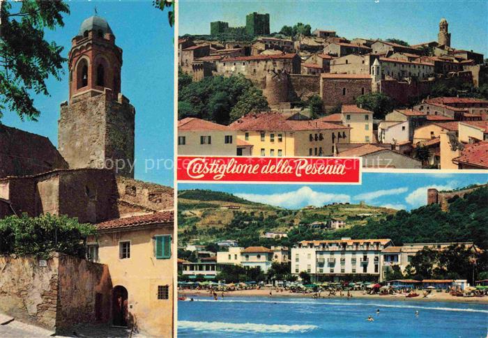 Castiglione  della Pescaia Grosseto Toscana IT Kirche Ortsansicht Strand
