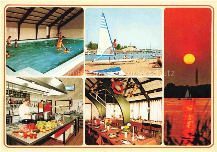 Zeewolde Flevoland NL Recreatiecentrum Zeewolde Hallenbad Kueche Gastraeume Stra