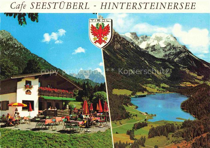 Scheffau Wilden Kaiser Tirol AT Cafe Restaurant Seestueberl mit Hintersteinersee