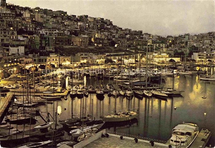 Piraeus Piree Pireus Pireo Greece Mikrolimano bei Daemmerung